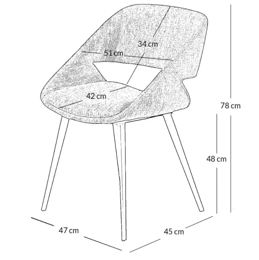Chaise avec accoudoirs en velours côtelé vert foncé - Alma