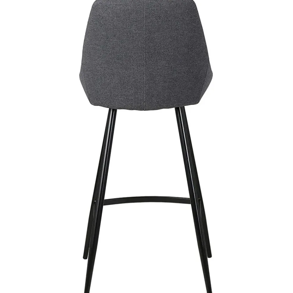 Chaise de bar en tissu gris foncé h67cm - Ben
