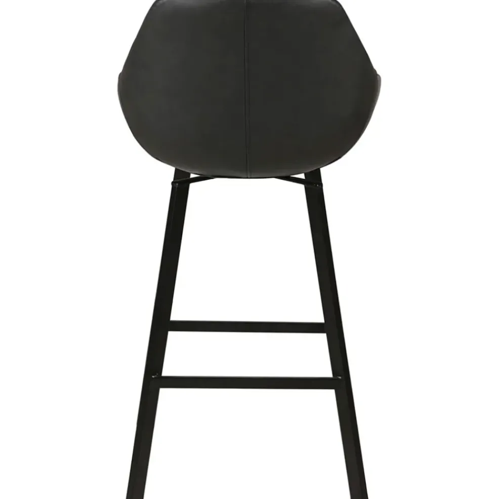Chaise de bar pivotante noir veilli h75cm - Moss