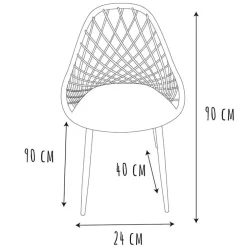 Chaise de jardin en plastique gris taupe - Malaga