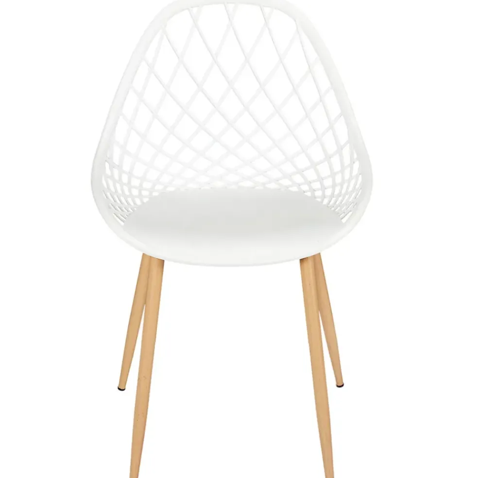 Chaise de jardin en plastique blanc - Malaga