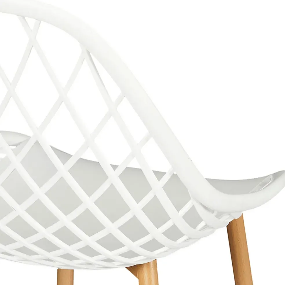 Chaise de jardin en plastique blanc - Malaga