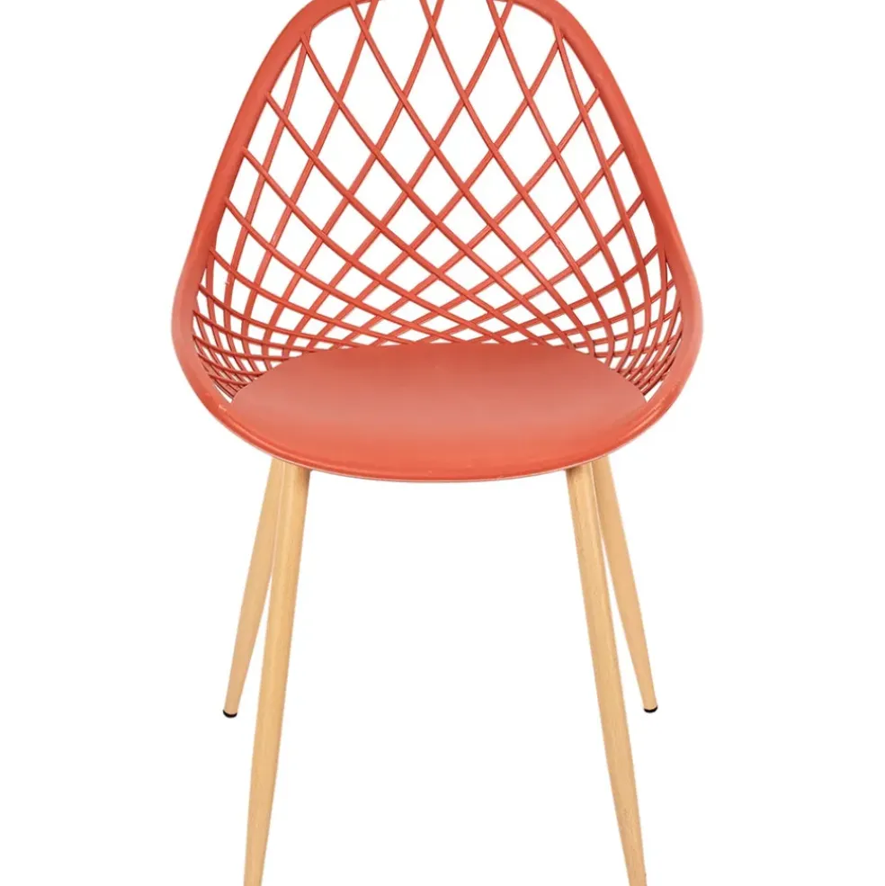 Chaise de jardin en plastique terracotta - Malaga