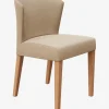 Chaise en tissu tapissée beige - Valentina