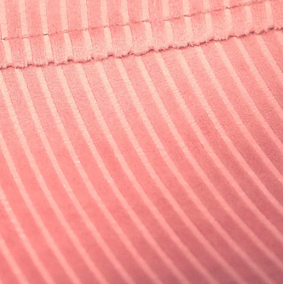 Chaise salle à manger en velours cotelé rose - Julia