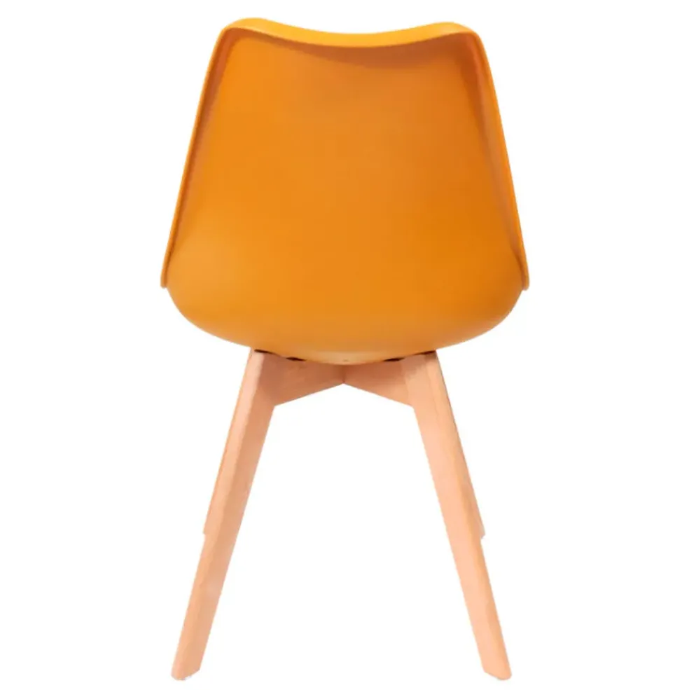 Chaise salle à manger scandinave jaune - Samantha