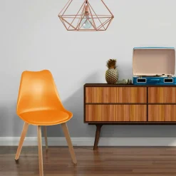 Chaise salle à manger scandinave jaune - Samantha
