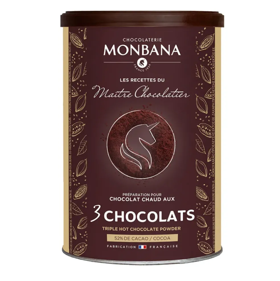 Chocolat en poudre 3 chocolats 175g