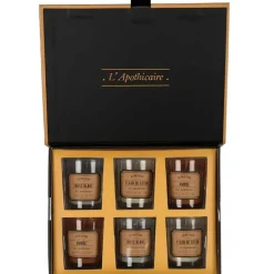 Coffret de 6 bougies parfumée musc blanc, fleur de coton et ambre 6h - Apothicaire