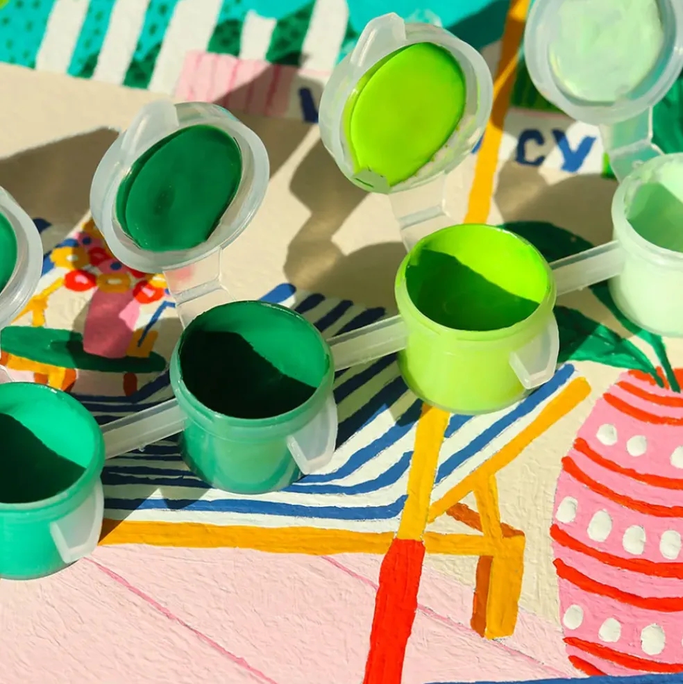 Coffret peinture au numéro - the motel pool
