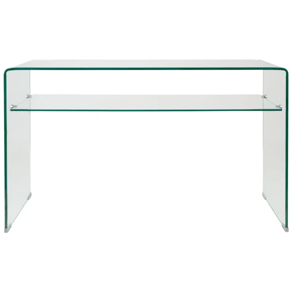 Console 1 étagère en verre trempé - Adela