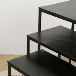 Console gigogne (x3) en fer noir - Felia