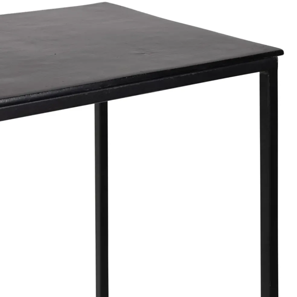 Console gigogne (x2) en fer noir - Felia