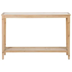 Console naturel foncé 120x36xh80cm en bois de sapin - Firmin