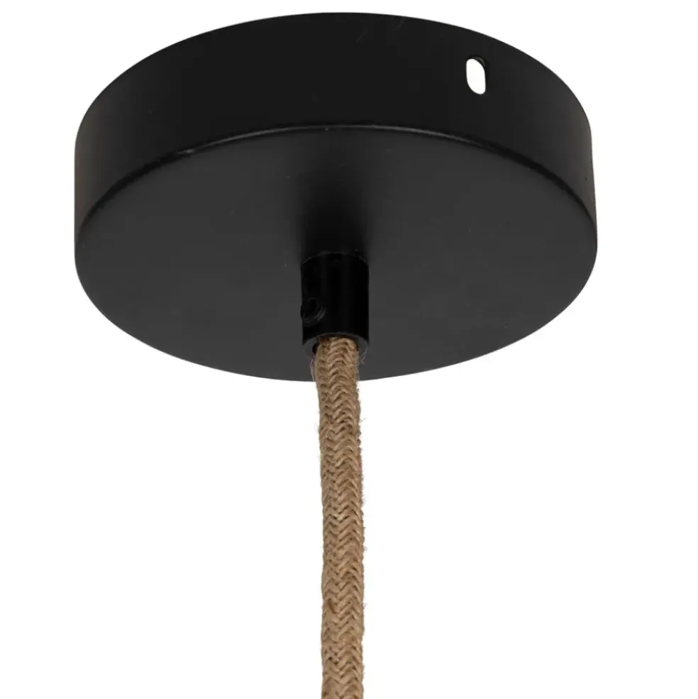 Cordon électrique en tissu naturel et noir pour suspension 80cm