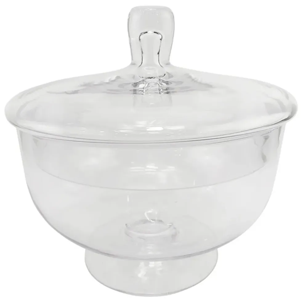 Coupe sur pied en verre avec couvercle d24cm - Eloise
