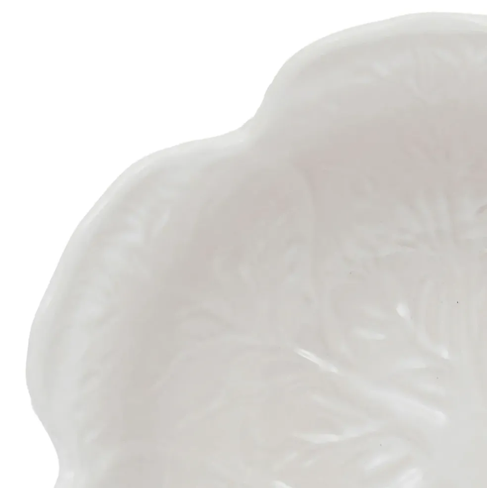 Coupelle chou blanc d15xh6.5cm gres
