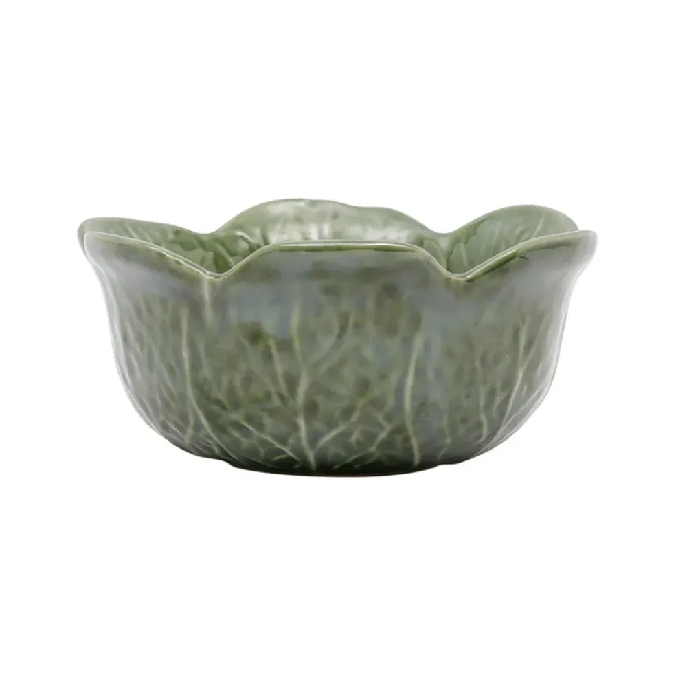 Coupelle chou vert d15xh6.5cm gres