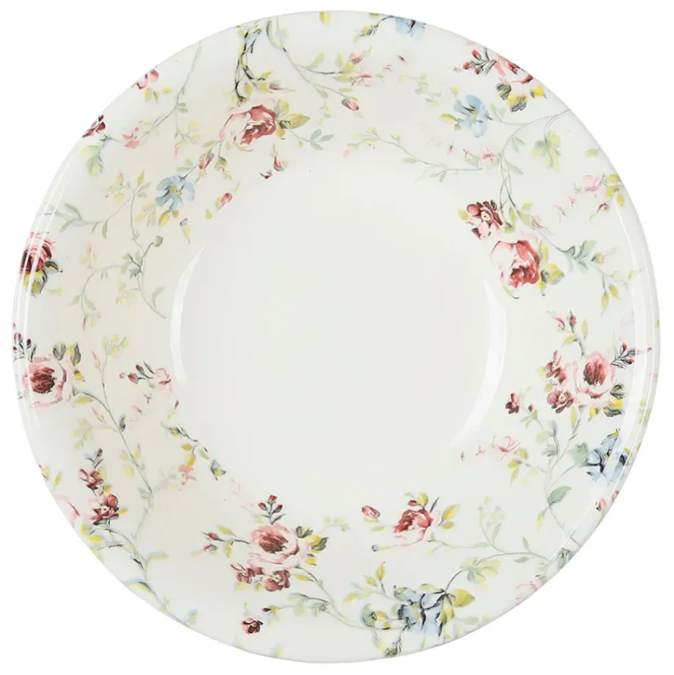 Coupelle en faïence multicolore d15.5cm - p'tites fleurs