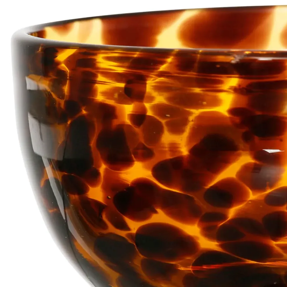 Coupelle en verre ambre d11xh6.5cm - Preline