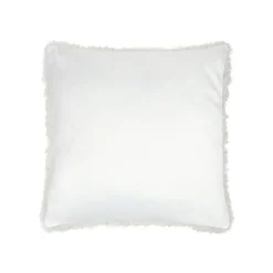 Coussin carré en tissu blanc 50x50cm - Walton