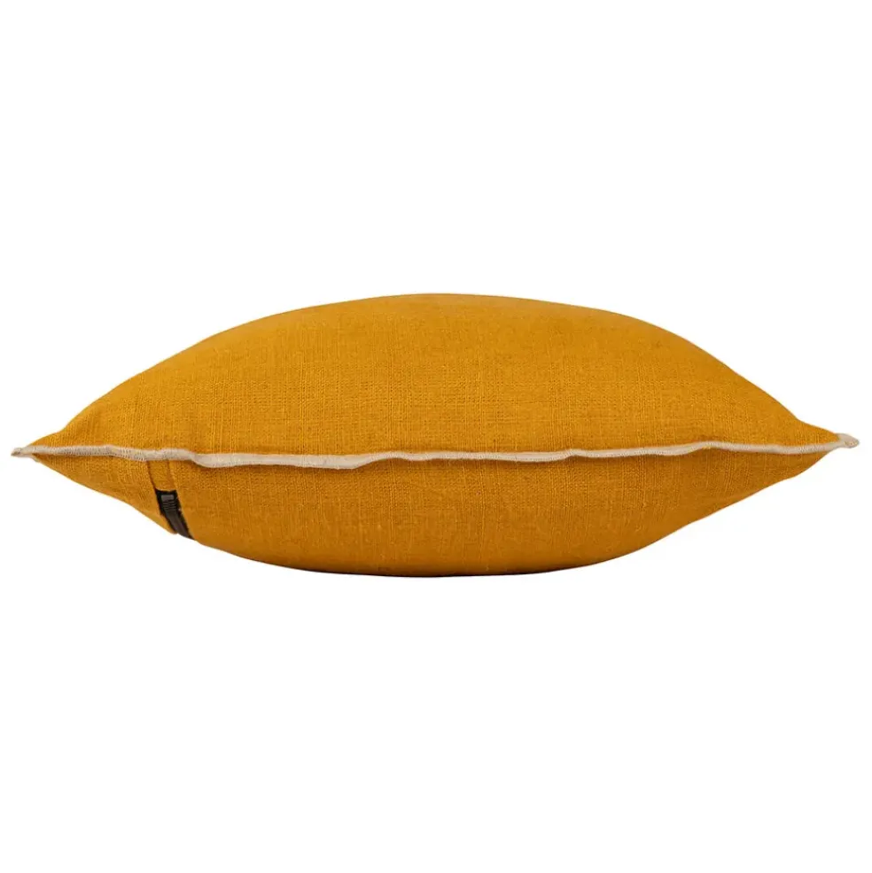 Coussin chennai chamoi 40x60cm en lin lave