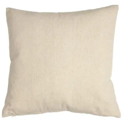 Coussin en coton et lin naturel et brun 45x45cm - A la ferme