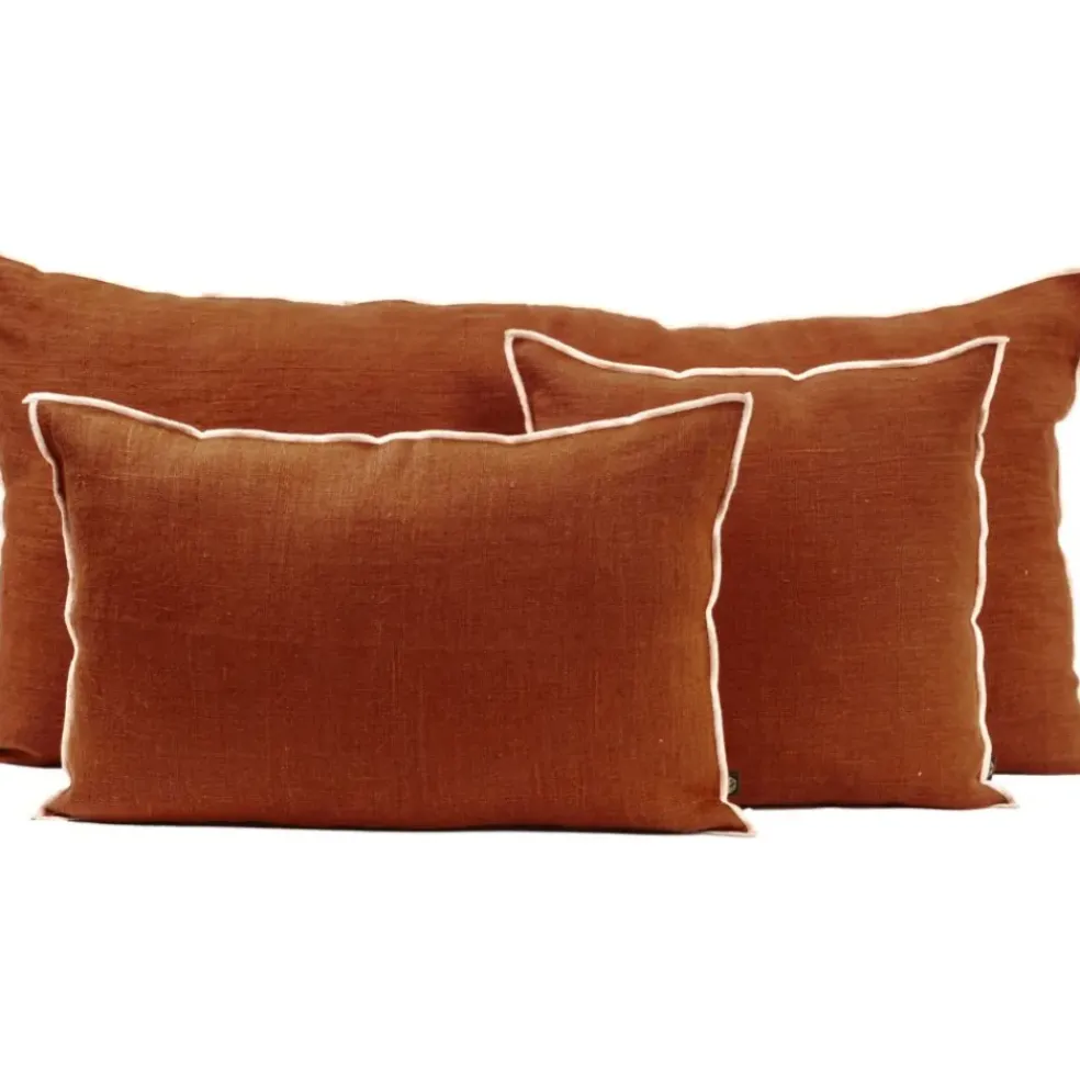 Coussin en lin brick 45x45cm - Chennai