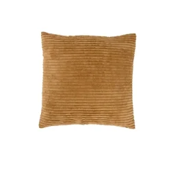 Coussin en tissu cotelet brun 45x45cm