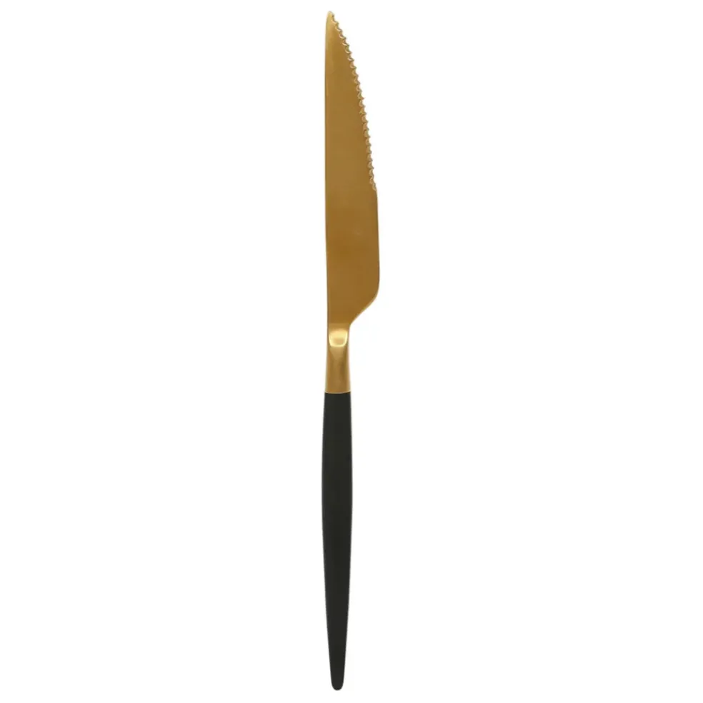 Couteau en inox or et noir - barisa