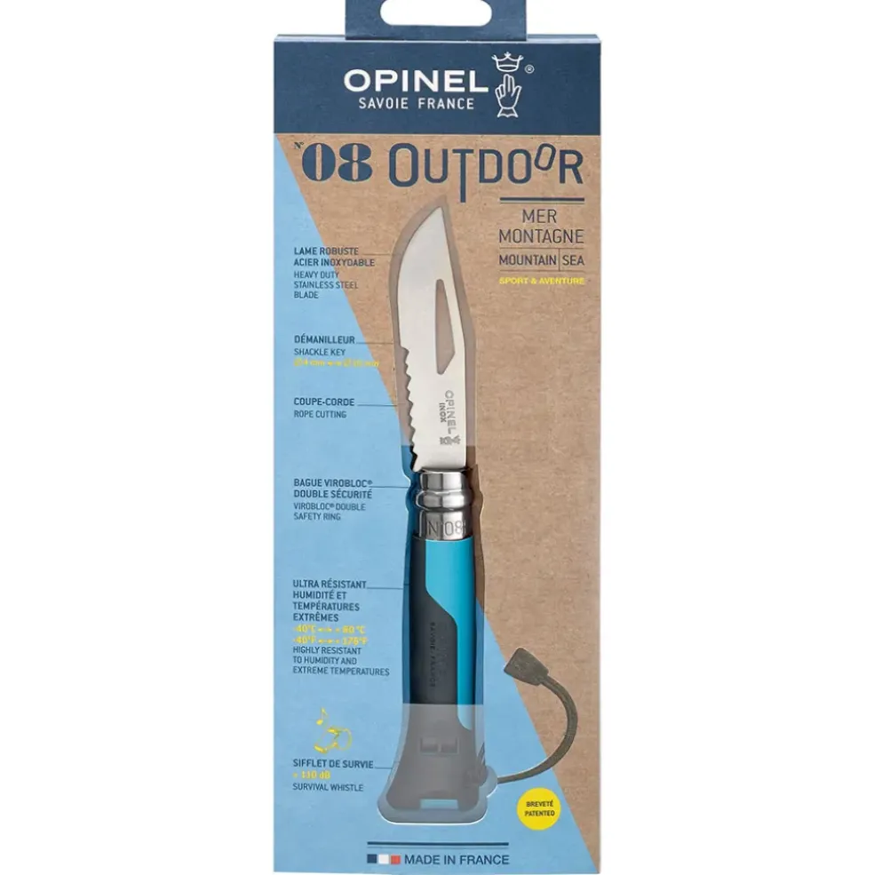 Couteau n°8 anthracite/bleu