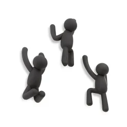 Crochet mural bonhomme noir buddy