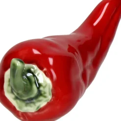 Déco piment en pocelaine rouge