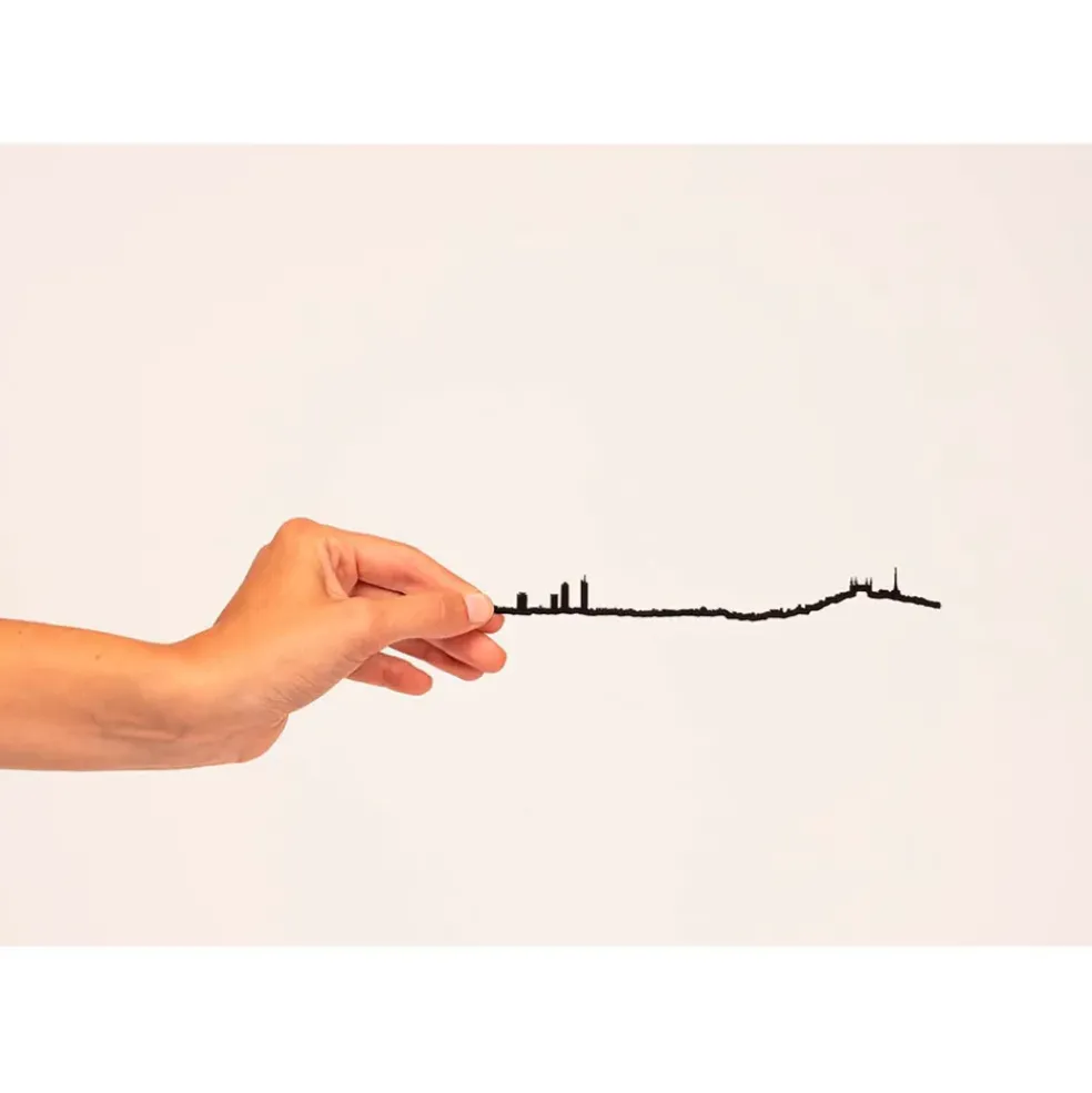 Décoration murale ligne lyon 50cm noir