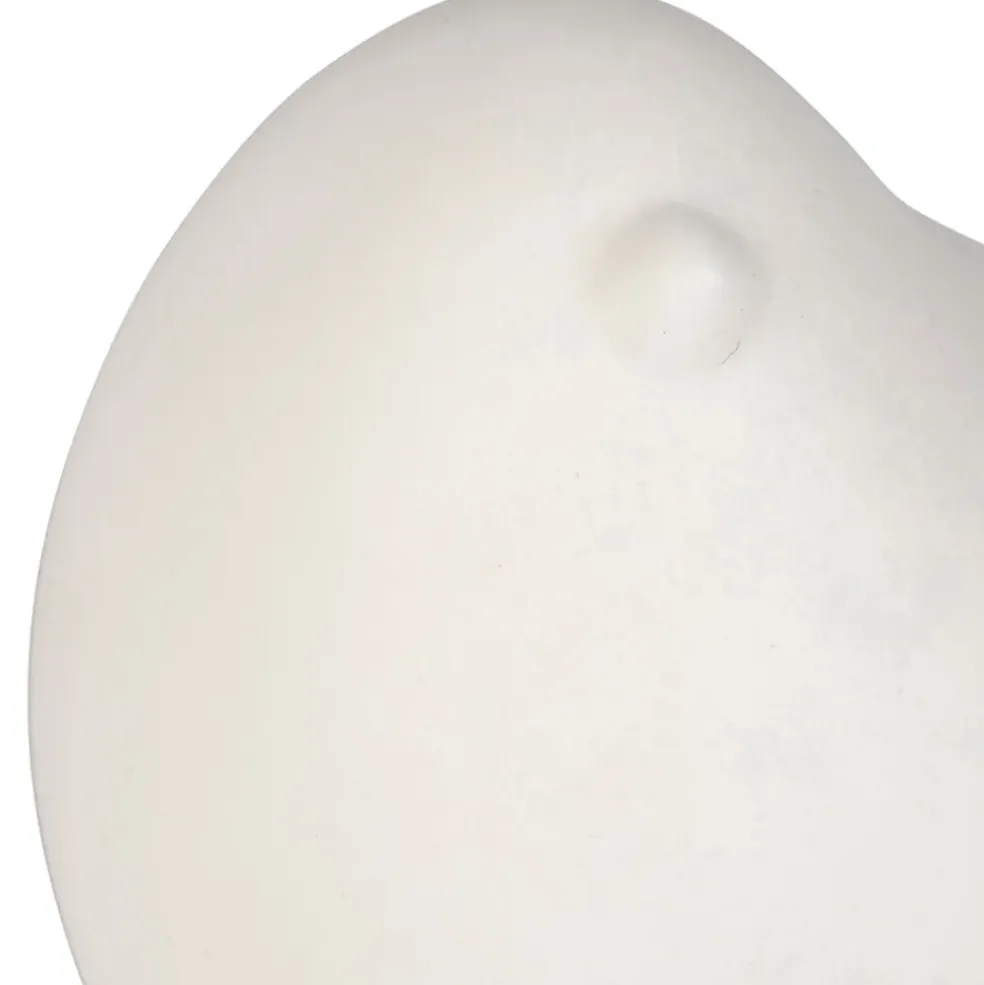 Deco led oiseau en porcelaine blanc h7cm - Ilobo