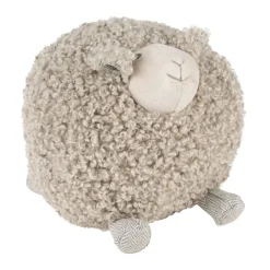 Deco mouton shaggy gris h20cm