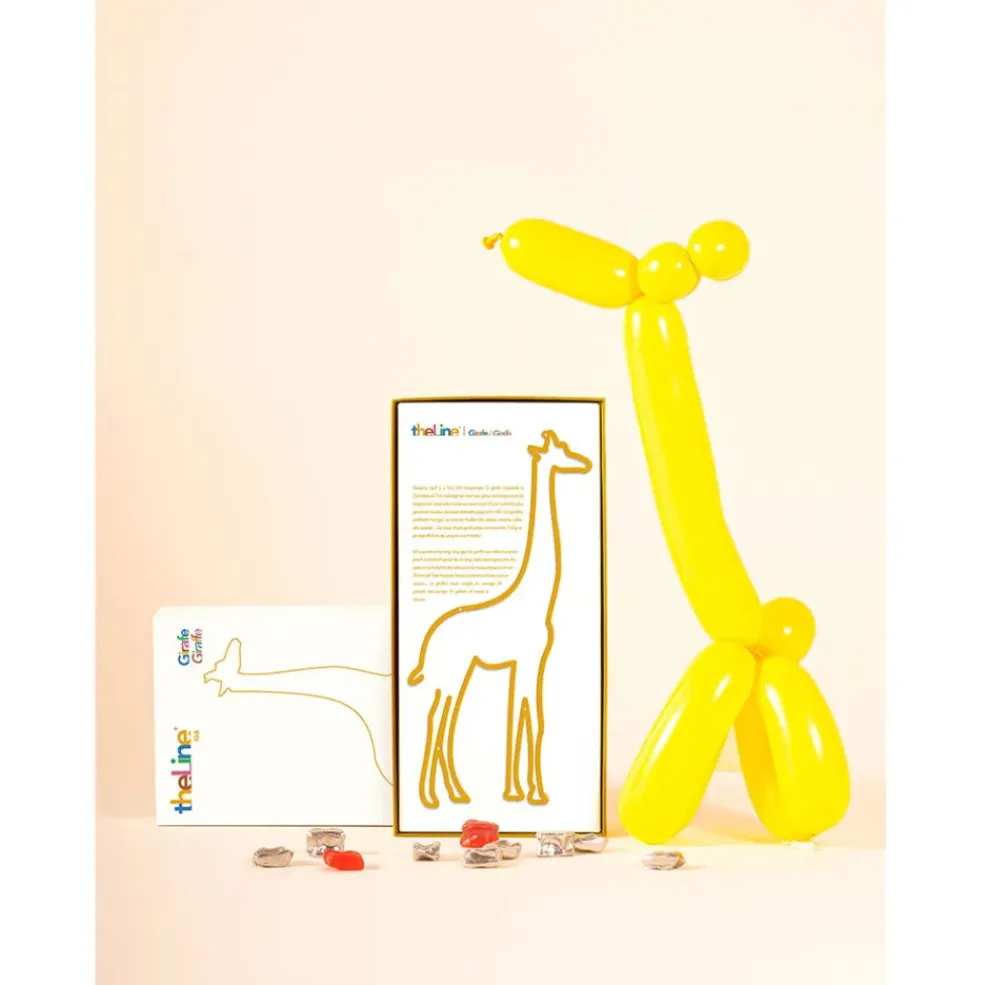 Deco murale en acier jaune 30x15cm - Girafe