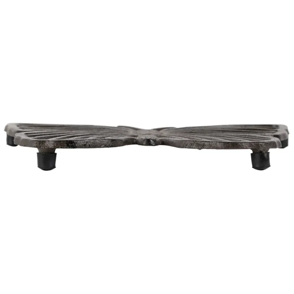 Dessous de plat en fonte brun 19.5x16cm - Papillon