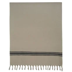 Drap plage en coton kaki 90x180cm - Tuitti