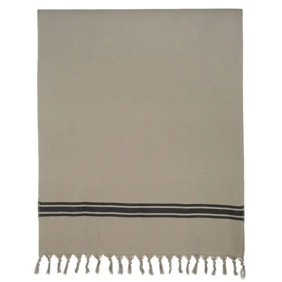 Drap plage en coton kaki 90x180cm - Tuitti