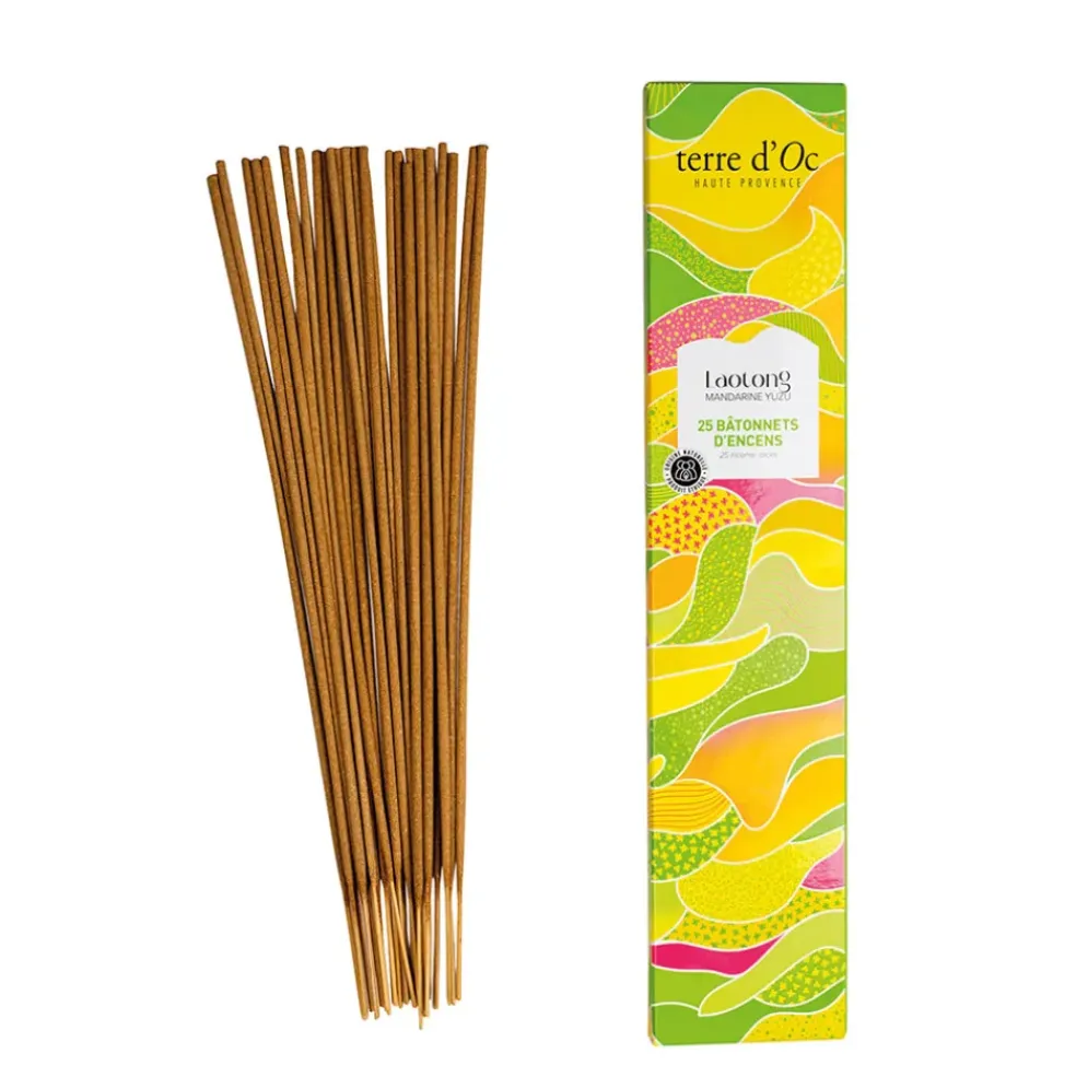 Encens parfumes mandarine-yuzu laotong x25 batonnets