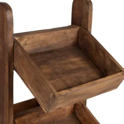 Etagère 3 plateaux en bois recyclés naturel H100cm - Campagne