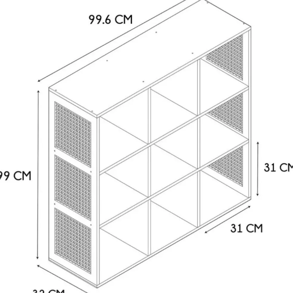 Etagère module 9 cases 99x99.6cm - Baia