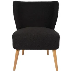 Fauteuil bouclette anthracite - Eleonor