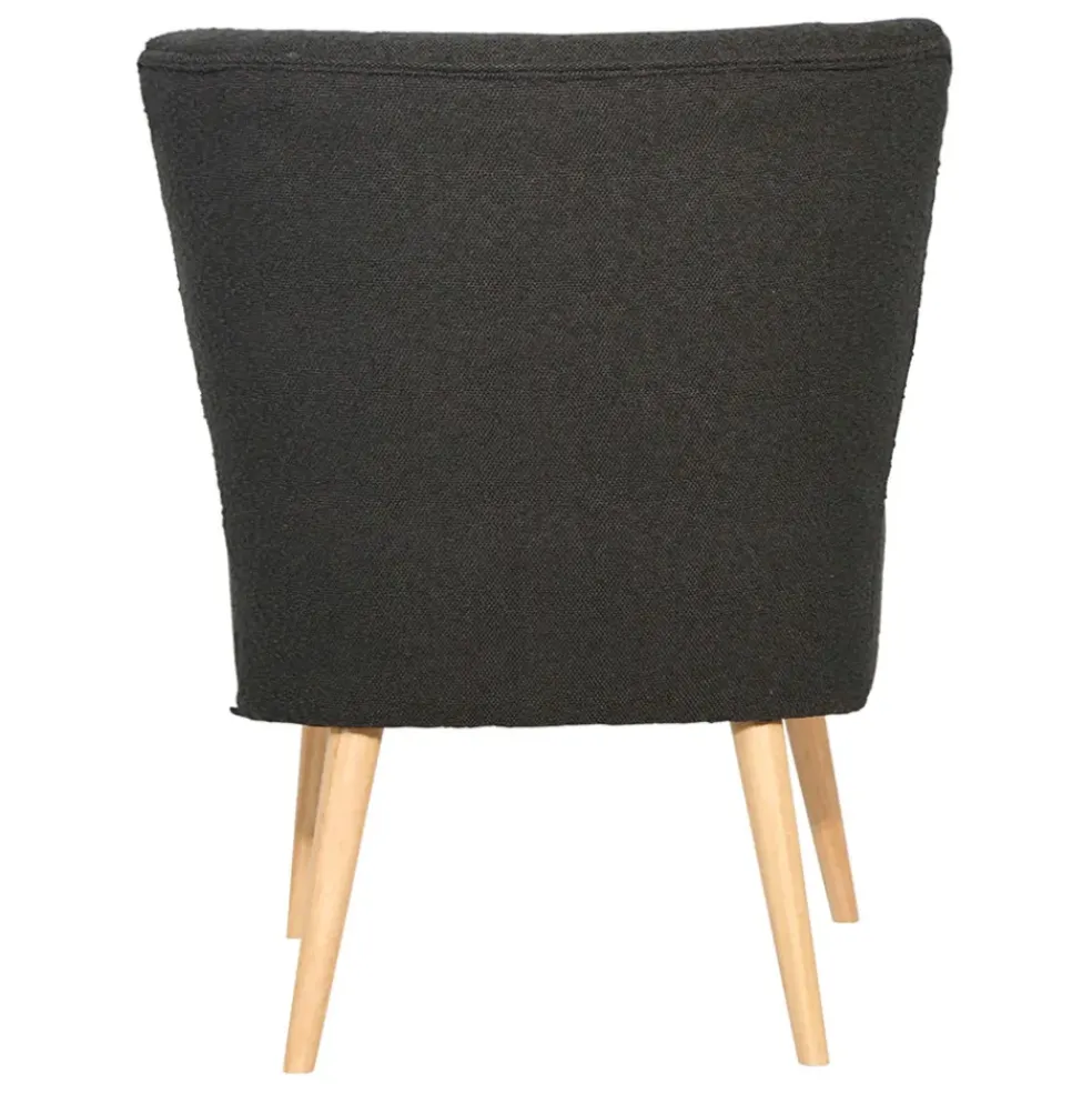Fauteuil bouclette anthracite - Eleonor