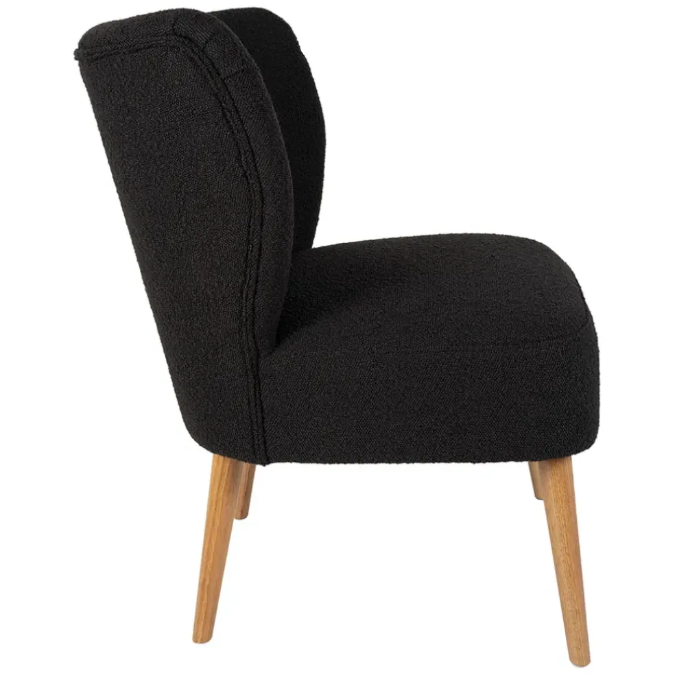 Fauteuil bouclette anthracite - Eleonor