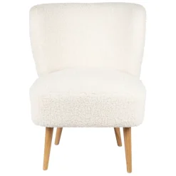 Fauteuil bouclette blanc crème - Elément