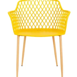 Fauteuil de jardin jaune en plastique malaga