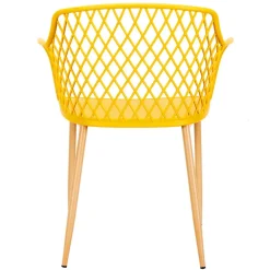 Fauteuil de jardin jaune en plastique malaga