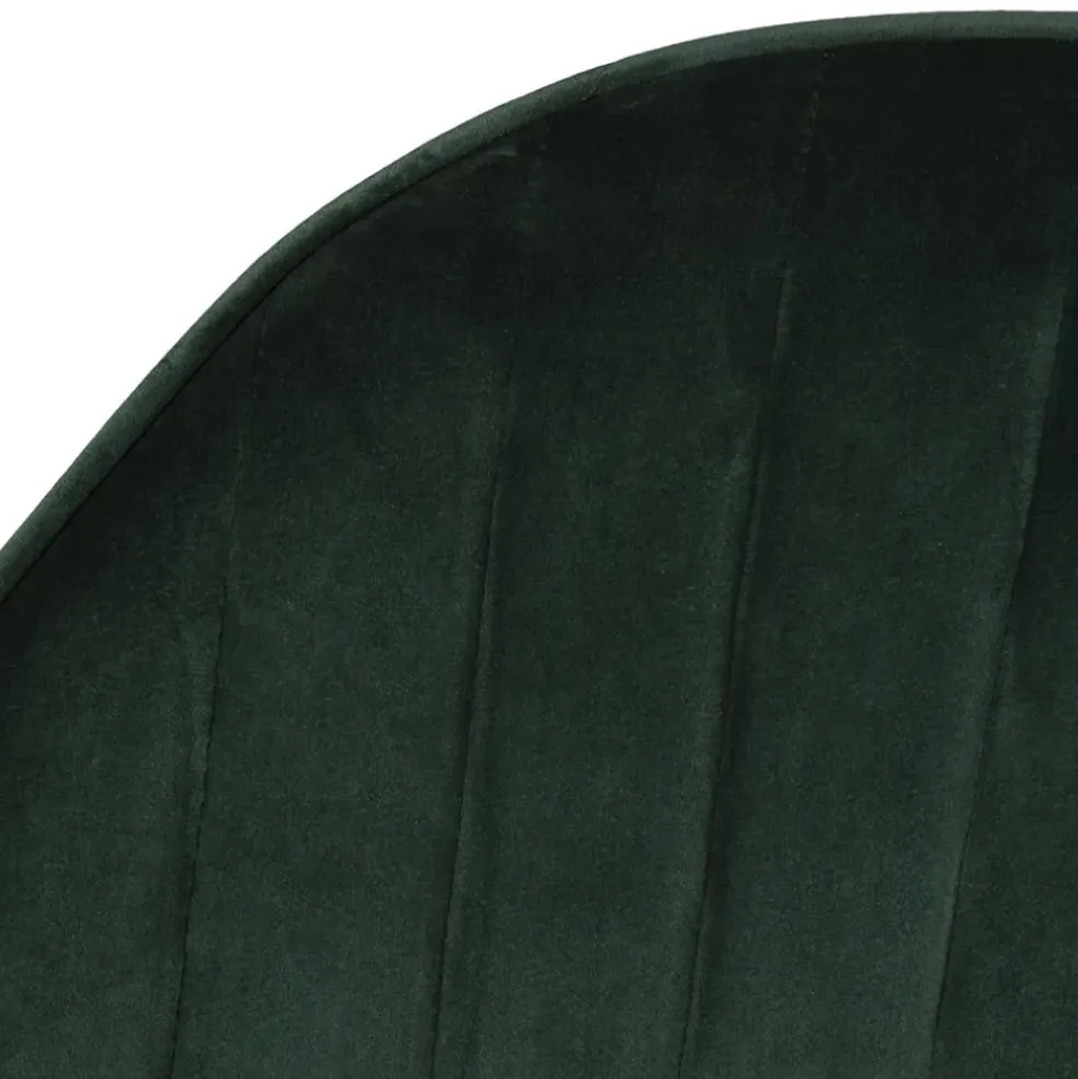 Fauteuil de salle à manger en velours vert - Ben